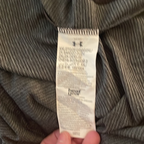 Men’s 2XL XXL under armour heat gear shirt sleeve T shirt dark gray fitted - Picture 7 of 7